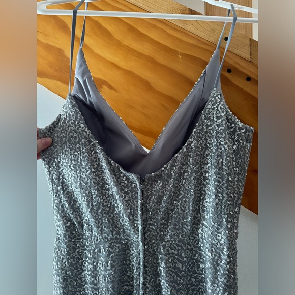 Sparkly Grey Long Formal Dress - Picture 4 of 5